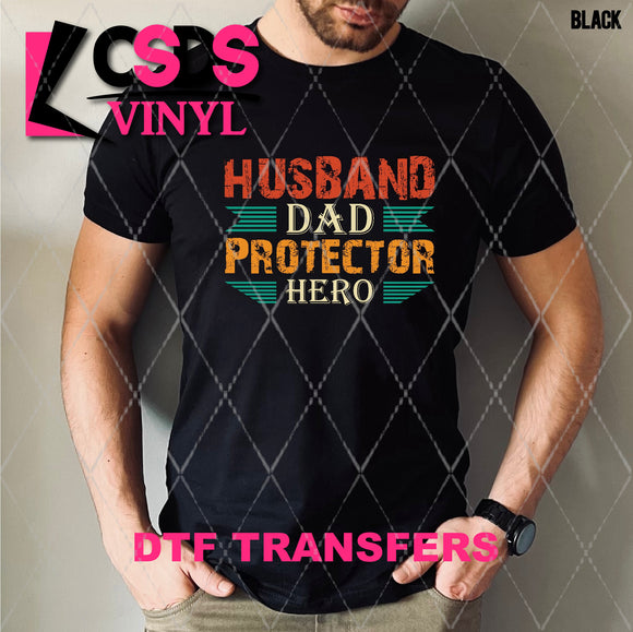 DTF Transfer - DTF008663 Husband Dad Protector Hero