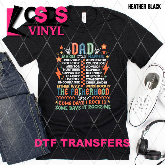 DTF Transfer - DTF008678 Dad The Fatherhood Tour White