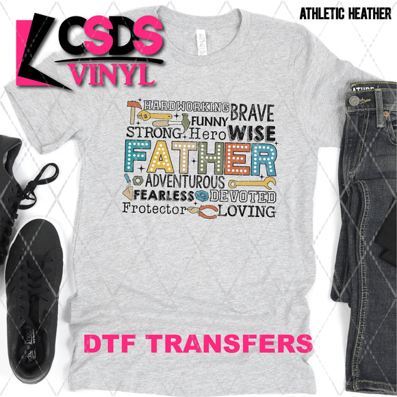 DTF Transfer - DTF008694 Father Word Collage