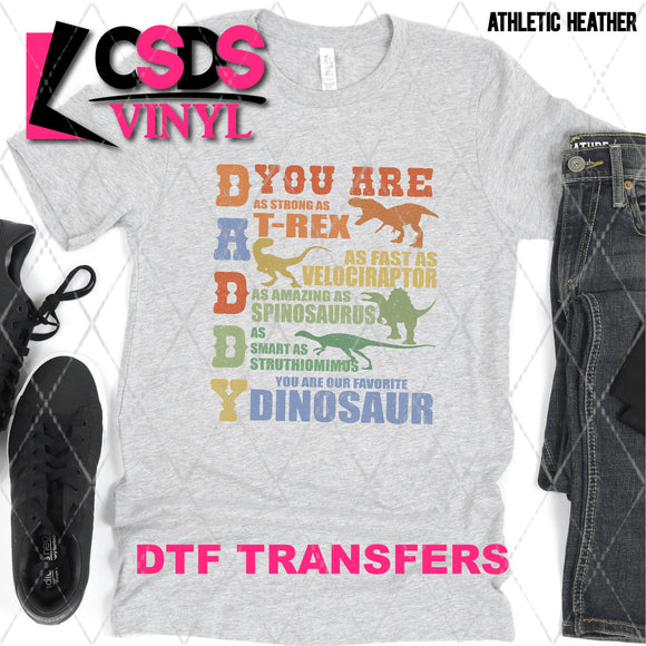 DTF Transfer - DTF008700 Daddy You are Our Favorite Dinosaur