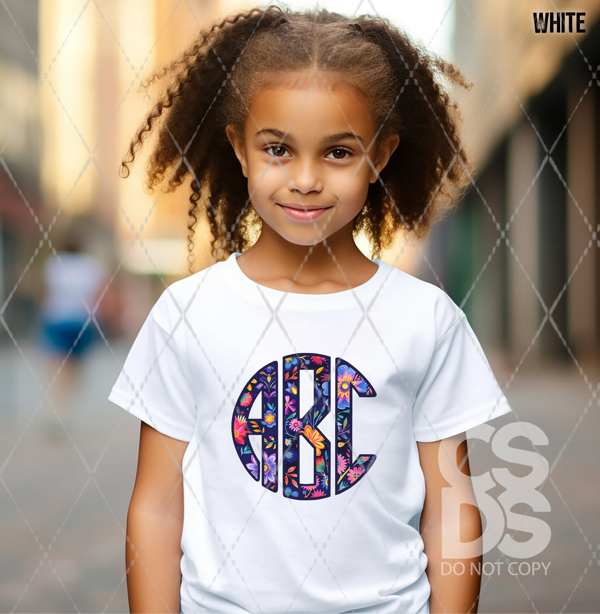 DTF Transfer - DTFCUSTOM265 - Mexican Floral Custom Monogram