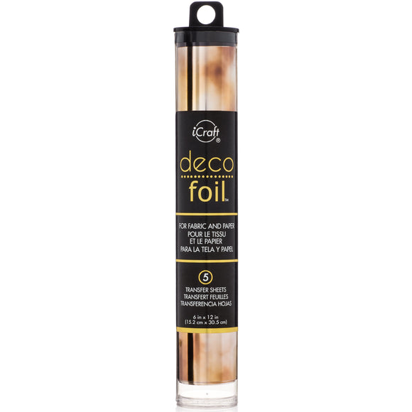 iCraft Deco Foil 5 Sheet Tube - Amber Watercolor
