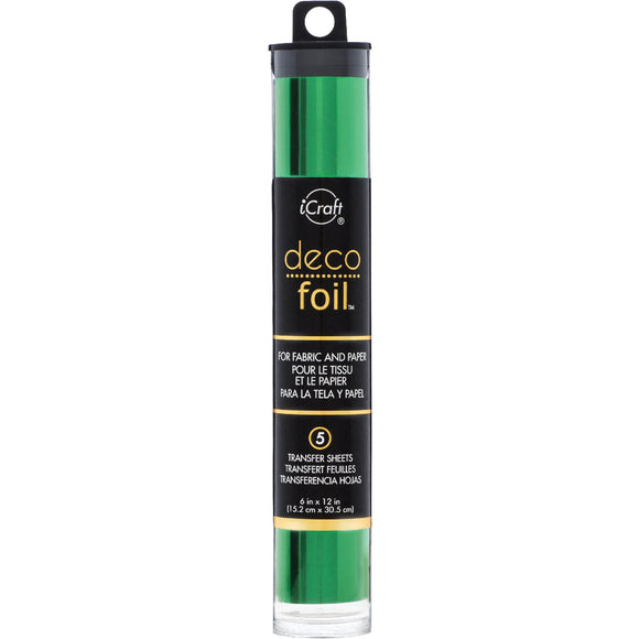 iCraft Deco Foil 5 Sheet Tube - Green