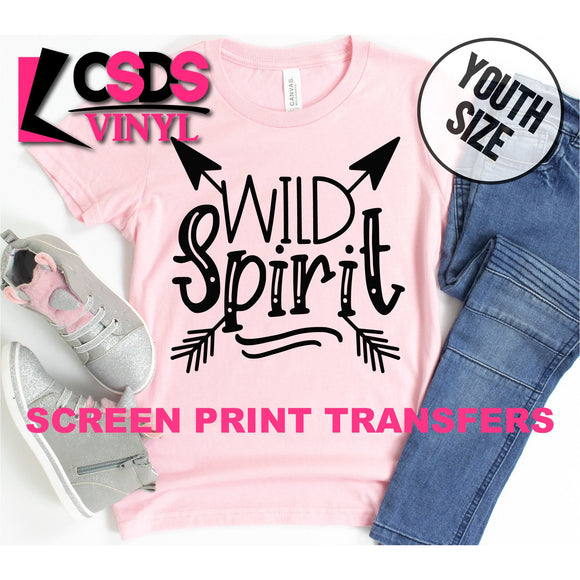 Screen Print Transfer - Wild Spirit YOUTH - Black