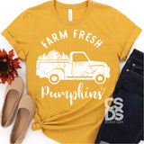 Screen Print Transfer - Farm Fresh Pumpkins - White