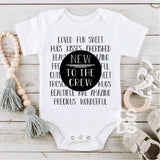 Screen Print Transfer - New to the Crew Word Art INFANT - Black DISCONTINUED