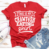 Screen Print Transfer - Crawfish Eating Shirt - White