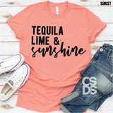 Screen Print Transfer - Tequila Lime and Sunshine 2 - Black