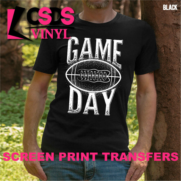 Screen Print Transfer - Game Day Football - White
