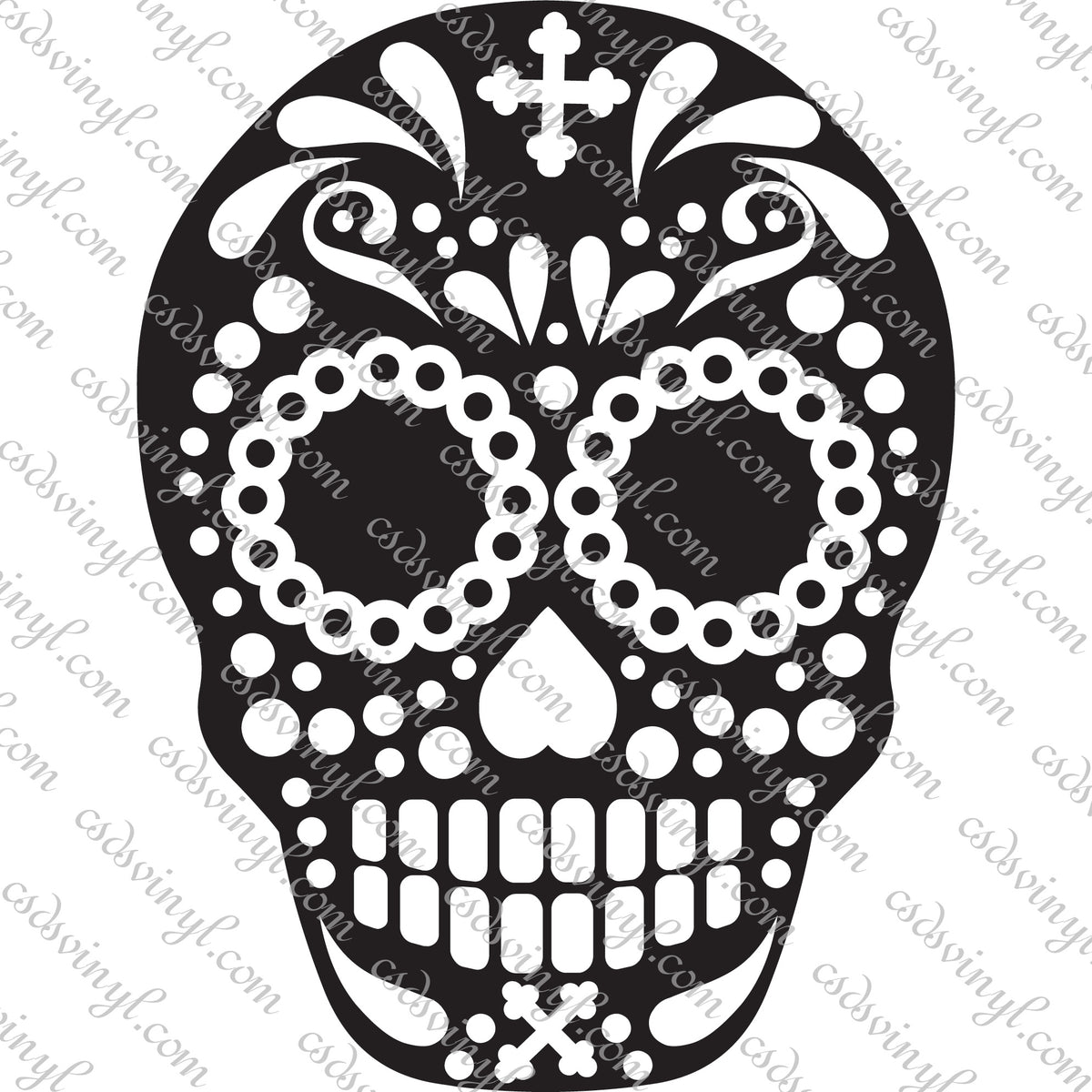 SVG0061 - Sugar Skull - SVG Cut File – CSDS Vinyl