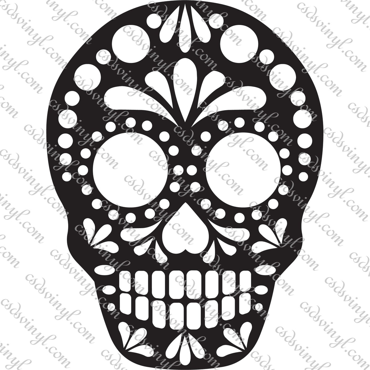 Sugar Skull Outline SVG File  The Digital Files – TDFcrafty