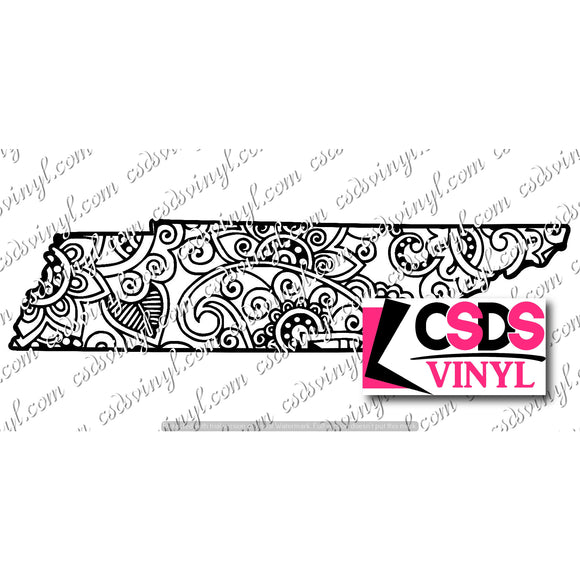 SVG0095 - Paisley Tennessee - SVG Cut File