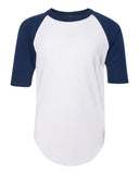 Augusta Toddler Raglan-White Solid/Navy Blue-Toddler 4T