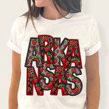 DTF Transfer - DTF015057 - Faux Glitter/Embroidery Strawberry States