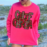 DTF Transfer - DTF015057 - Faux Glitter/Embroidery Strawberry States