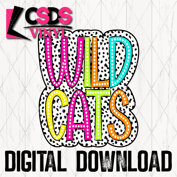 PNG0021 - Dalmatian Dot Wild Cats - PNG Print File