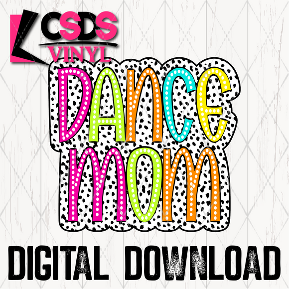 PNG0065 - Dalmatian Dot Dance Mom - PNG Print File