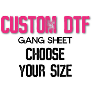 CUSTOM PRINT YOUR OWN DESIGN Ready To Press Sublimation and DTF Transf