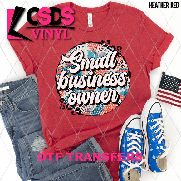 DTF Transfer - DTF002497 Patriotic Small Business Owner Leopard Round