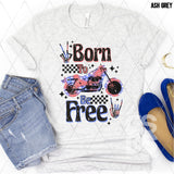 DTF Transfer - DTF002508 Patriotic Born to Be Free Motorcycle