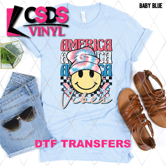 DTF Transfer - DTF002513 America Vibes Smile