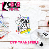 DTF Transfer - DTF002549 Rainbow Stars Peace Out Pre-K