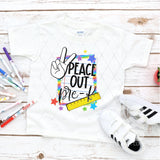 DTF Transfer - DTF002549 Rainbow Stars Peace Out Pre-K