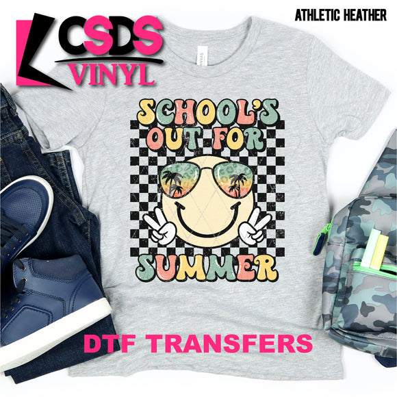 DTF Transfer - DTF002569 Retro Schools Out for the Summer Smile 1