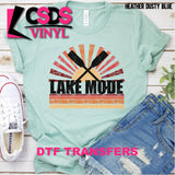 DTF Transfer - DTF002597 Retro Sun Lake Mode Black