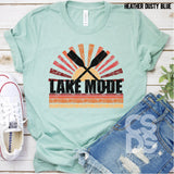 DTF Transfer - DTF002597 Retro Sun Lake Mode Black