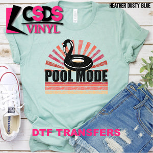 DTF Transfer - DTF002599 Retro Floatie Pool Mode Black