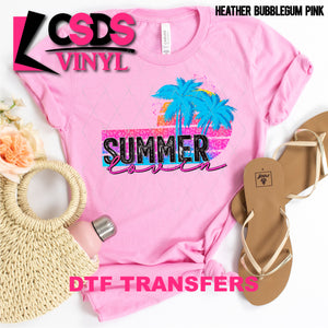 DTF Transfer - DTF002600 Summer Lovin' Bright Leopard Palm Trees