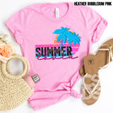 DTF Transfer - DTF002600 Summer Lovin' Bright Leopard Palm Trees