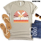 DTF Transfer - DTF002604 Retro Sun Lake Mode White