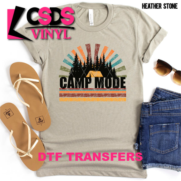 DTF Transfer - DTF002607 Retro Sun Camp Mode Black