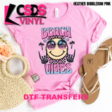 DTF Transfer - DTF002614 Beach Vibes Smile with Sunglasses
