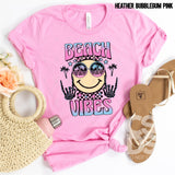 DTF Transfer - DTF002614 Beach Vibes Smile with Sunglasses