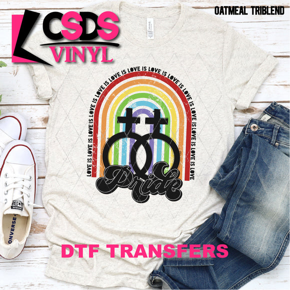 DTF Transfer - DTF002621 Love is Love Lesbian Rainbow