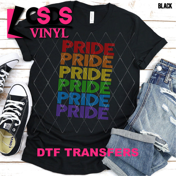 DTF Transfer - DTF002623 Retro Pride Stacked Word Art