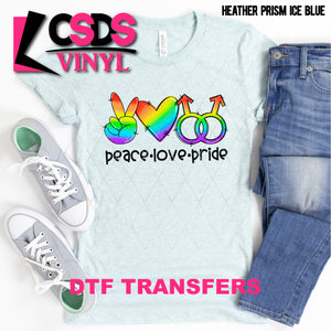 DTF Transfer - DTF002631 Peace Love Pride
