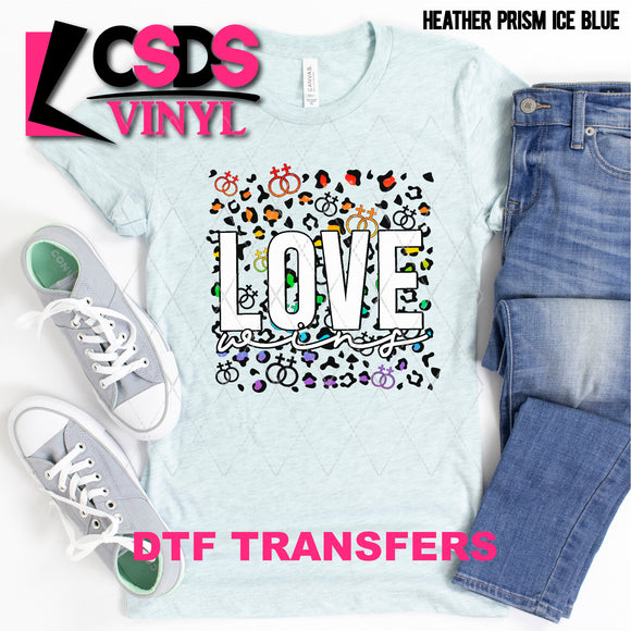DTF Transfer - DTF002644 Love Wins Lesbian Leopard Pattern