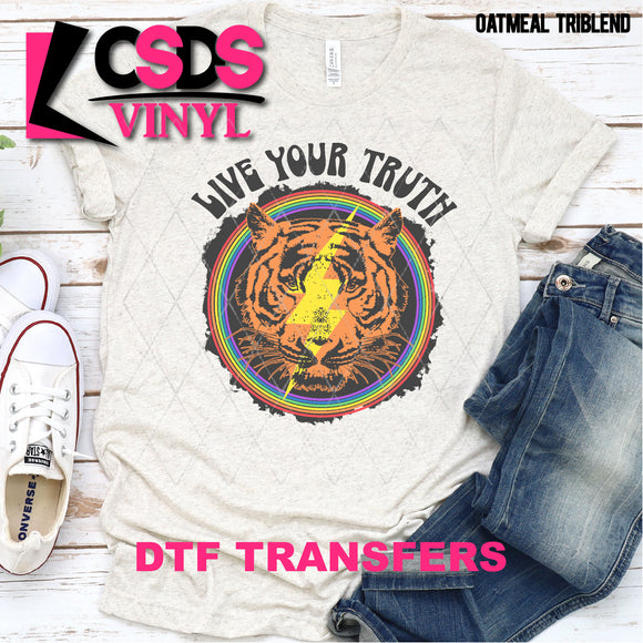 DTF Transfer - DTF002657 Live Your Truth Pride Tiger