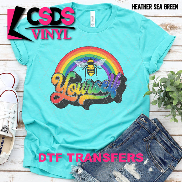 DTF Transfer - DTF002661 Bee Yourself Pride Rainbow