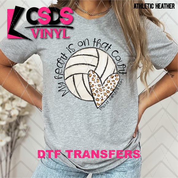 DTF Transfer - DTF002669 My Heart is on that Court Volleyball Mom