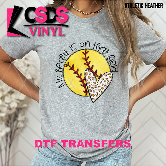 DTF Transfer - DTF002675 My Heart is on that Field Softball