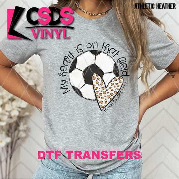 DTF Transfer - DTF002677 My Heart is on that Field Soccer Mom