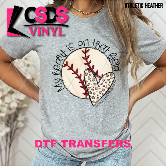 DTF Transfer - DTF002687 My Heart is on that Field Baseball Mom