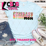 DTF Transfer - DTF002692 Gymnast Mom Colorful Leopard Stacked Word Art