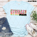 DTF Transfer - DTF002692 Gymnast Mom Colorful Leopard Stacked Word Art