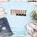 DTF Transfer - DTF002693 Gymnast Mama Colorful Leopard Stacked Word Art